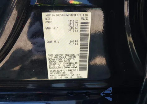 2015 Nissan Altima 2.5 Sv из США, поврежденный, VIN 1N4AL3AP6FC466182